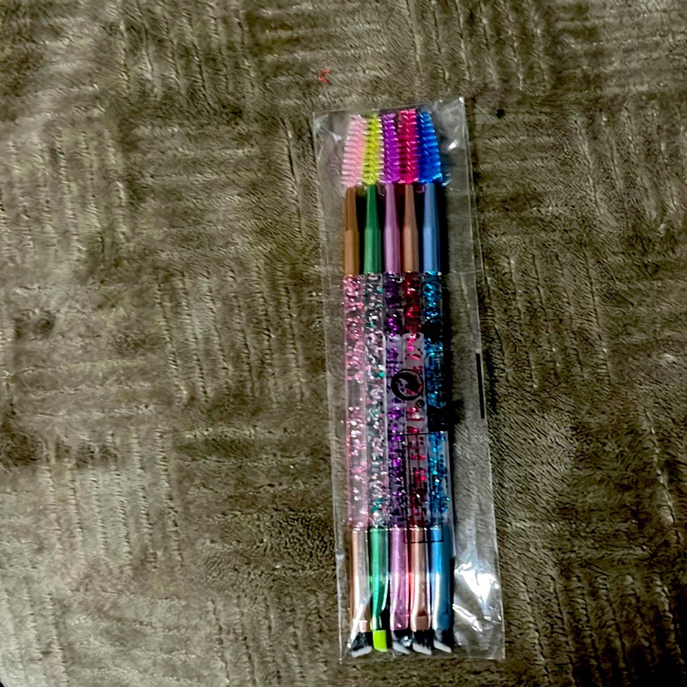 Beautiful eye brow make up glitter brushes